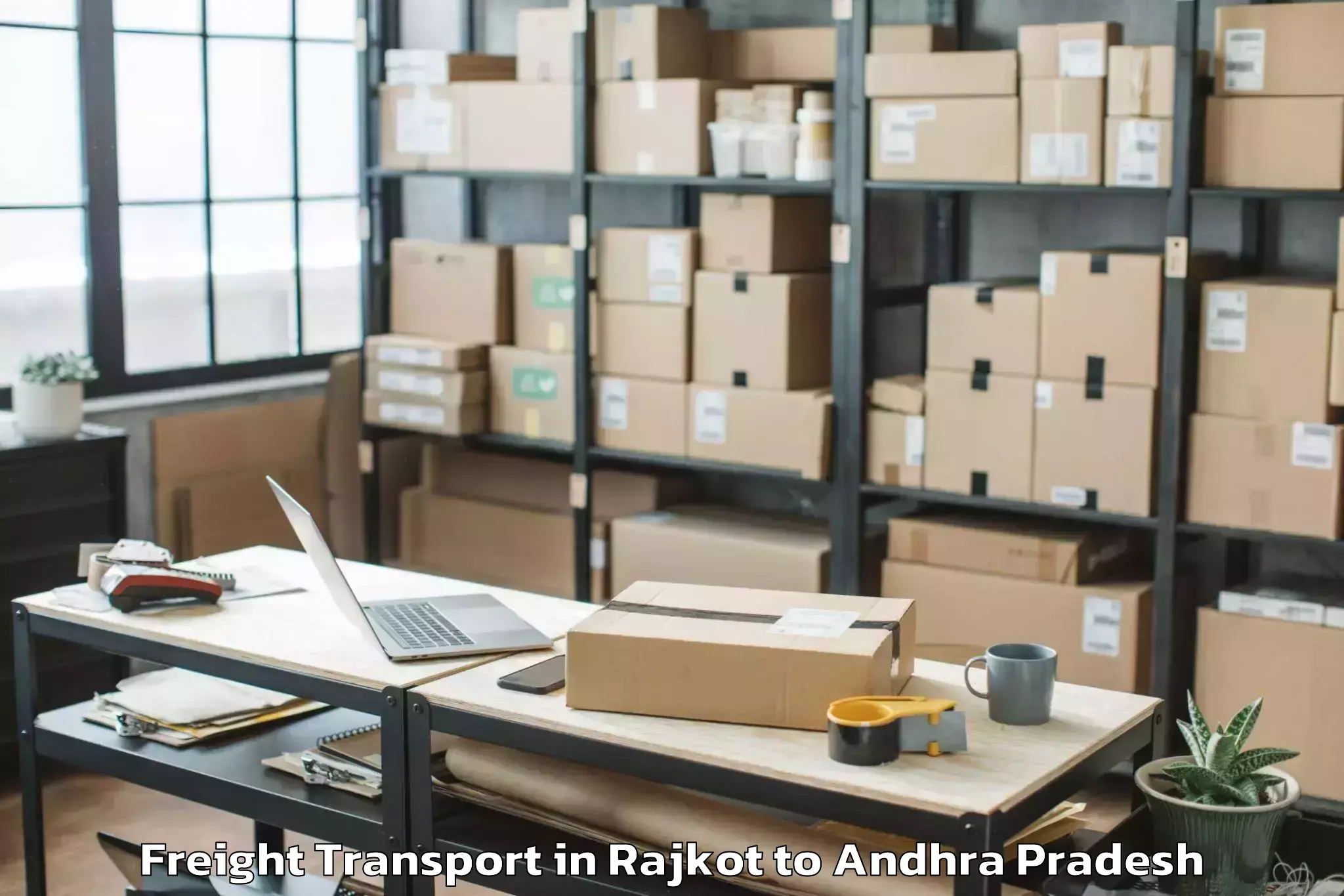 Hassle-Free Rajkot to Nuzividu Freight Transport